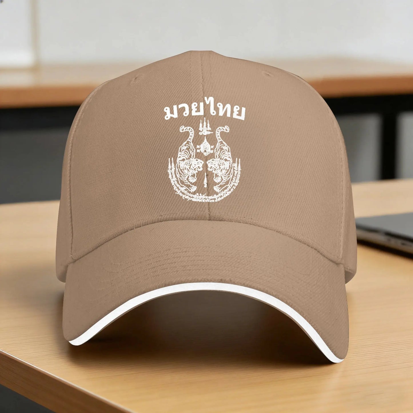 Summer Muay Thai Language Sak Yant Art Tattoo Twin Tiger Baseball Cap