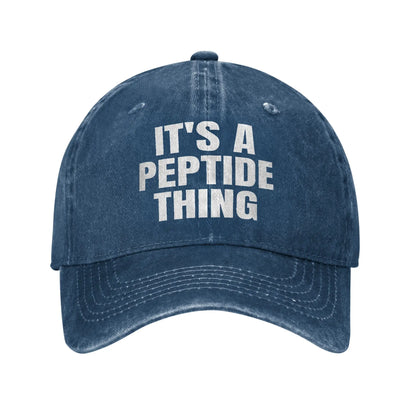 It's a Peptide Thing Funny Biohacking Longevity Casual Baseball Cap