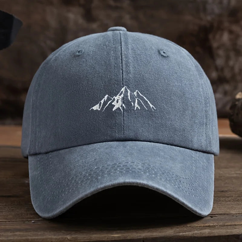 Men's Baseball Cap Mountain Peak Pattern Print Vintage