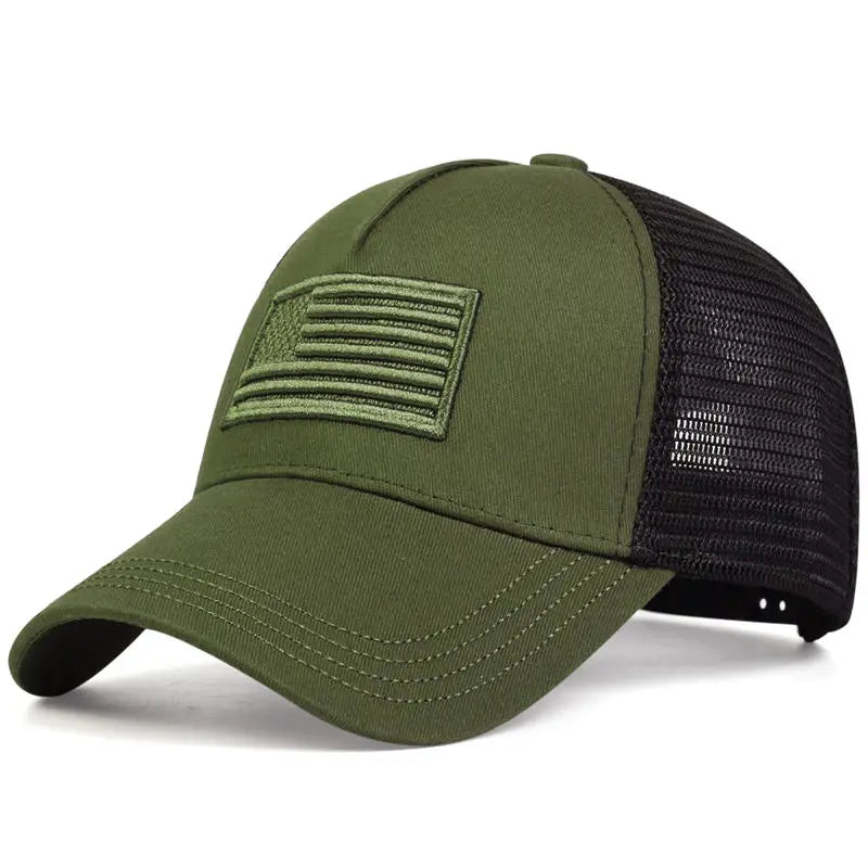 Flag Mesh Baseball Cap Summer Breathable Hat