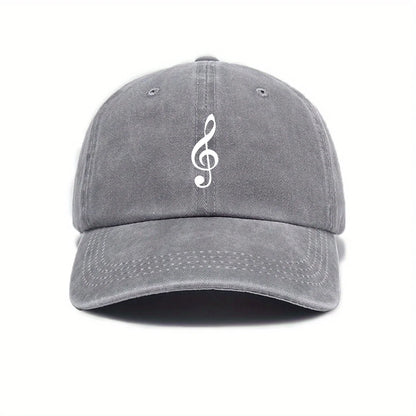 Music Note Printed Baseball Cap