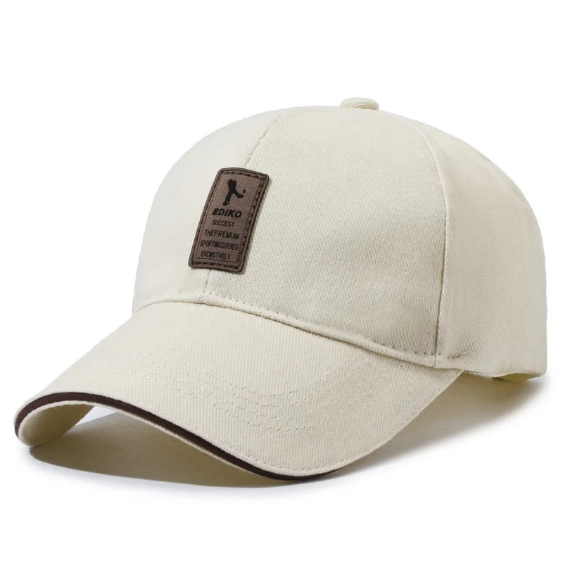 Fashion Leather Label Baseball Cap