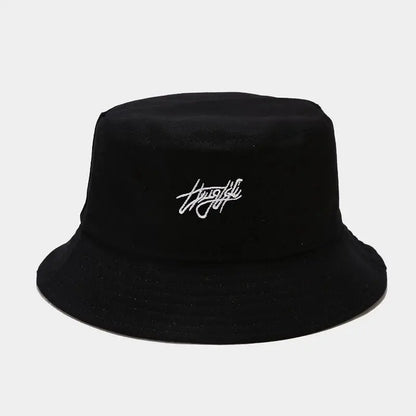 Unisex Letter Embroidery Printing Personality Bucket Hats