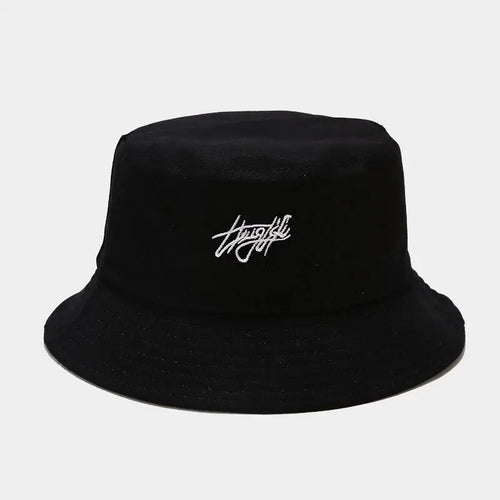 Unisex Letter Embroidery Printing Personality Bucket Hats