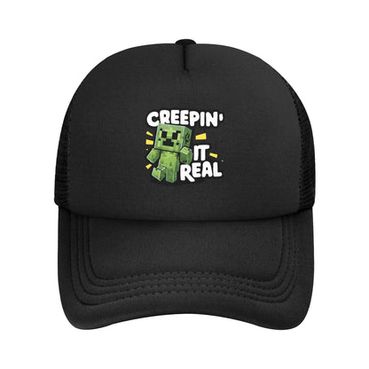 Unisex Creepers mob sticker Trucker Cap Mesh Baseball Cap