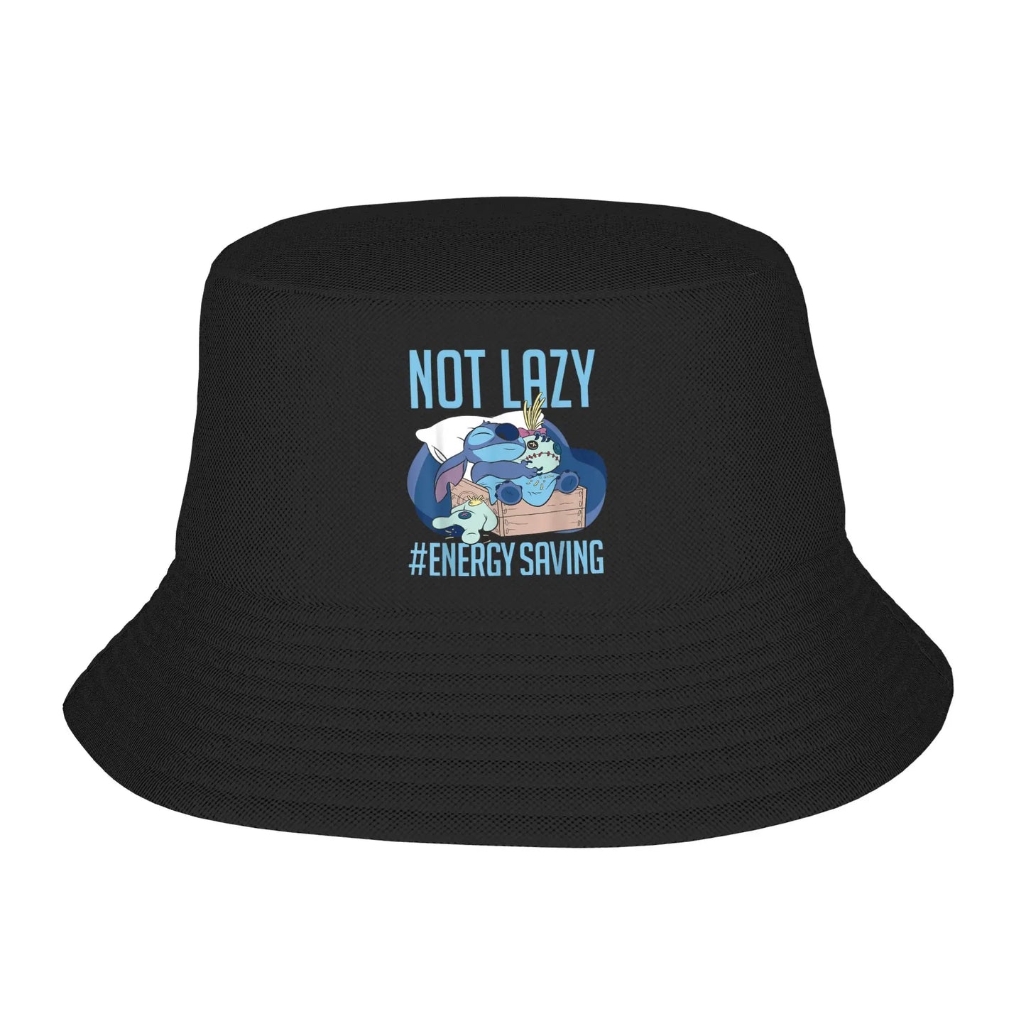 Men Bucket Hat Cartoon Lilo Stitch Picnic Headwear Foldable Outdoor