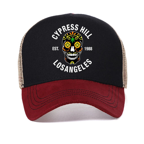 Cypress Hill - LA 1988 Sugar Skull Print Baseball Cap