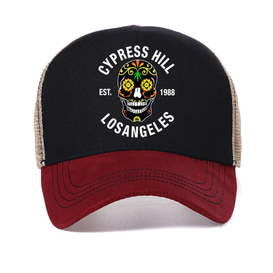 Cypress Hill - LA 1988 Sugar Skull Print Baseball Cap