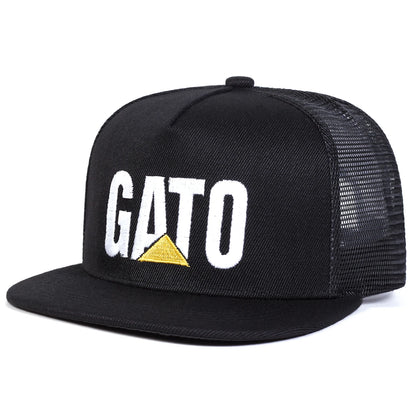 Unisex GATO Letter Embroidery Hip-hop Net Hats Spring Summer Adjustable Baseball Caps Sunscreen Hat