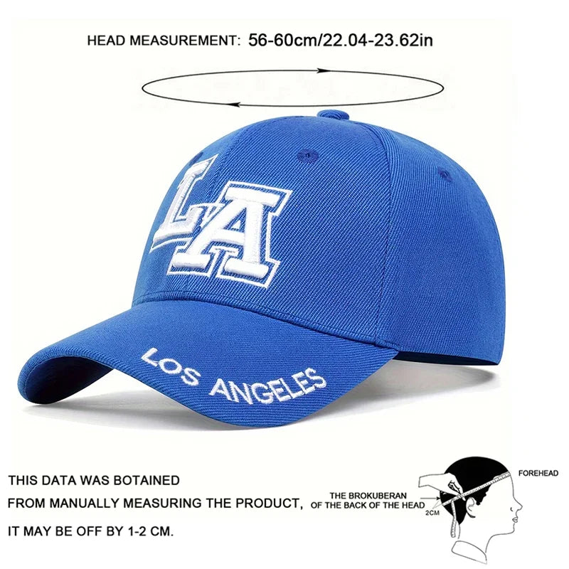 Unisex Los Angeles Letter Embroidery Baseball Caps Spring Autumn Outdoor