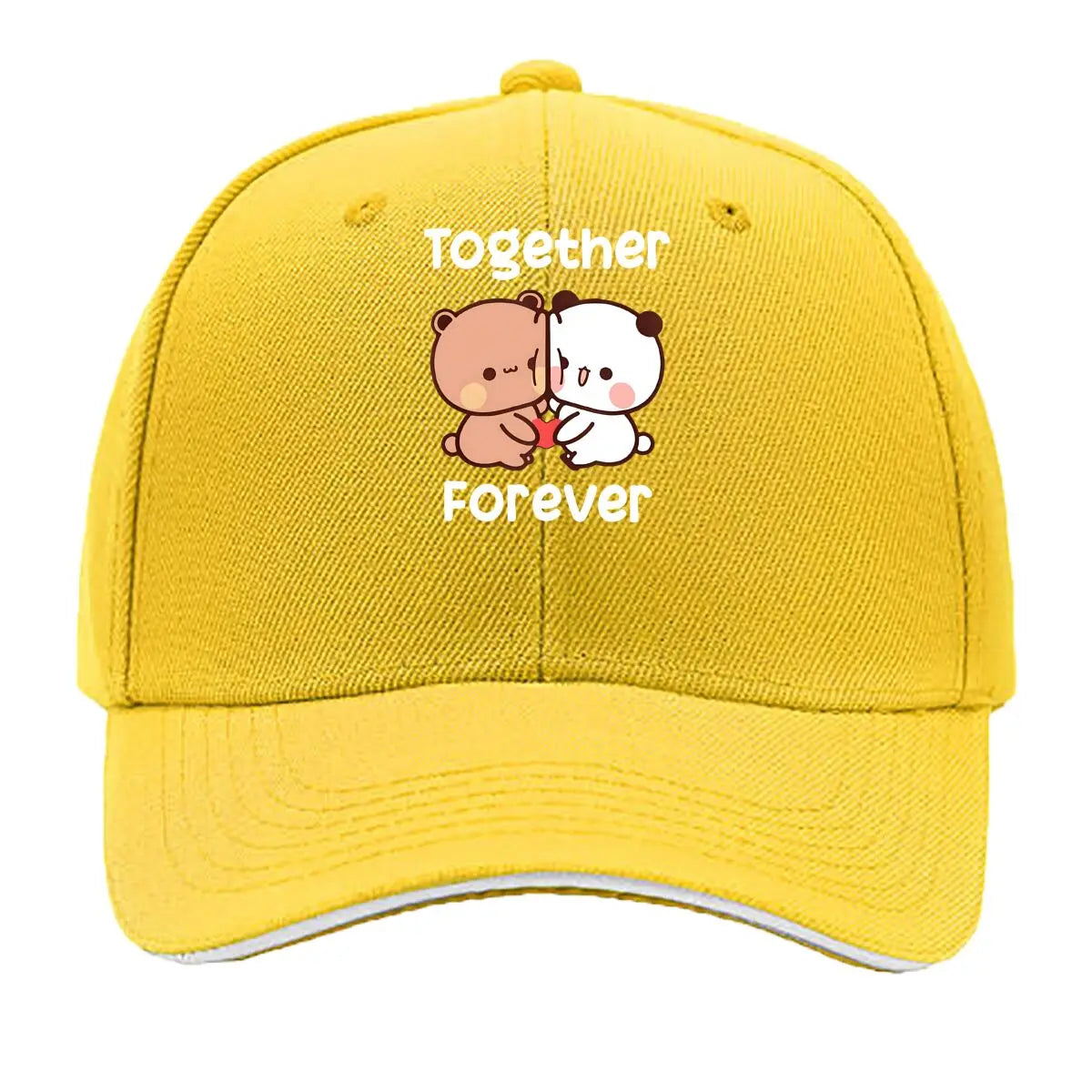 Cute Cartoon Bears Heart Together Forever Sandwich Baseball Cap