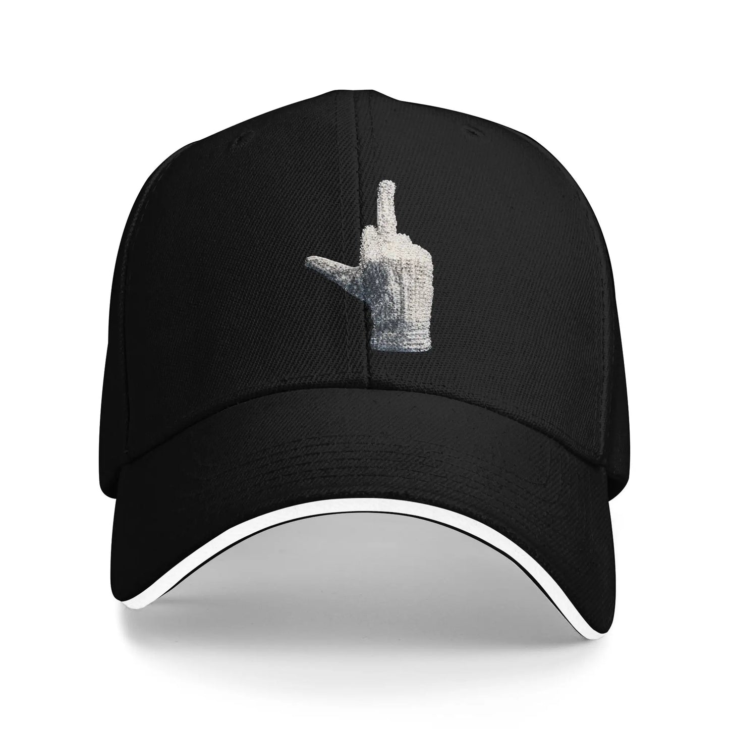 Baseball Cap Rhinestone Silver MJ Michael Jackson Glove Hand Silhouette Print