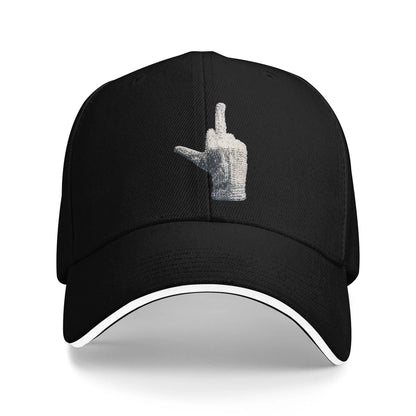 Baseball Cap Rhinestone Silver MJ Michael Jackson Glove Hand Silhouette Print