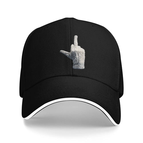 Baseball Cap Rhinestone Silver MJ Michael Jackson Glove Hand Silhouette Print