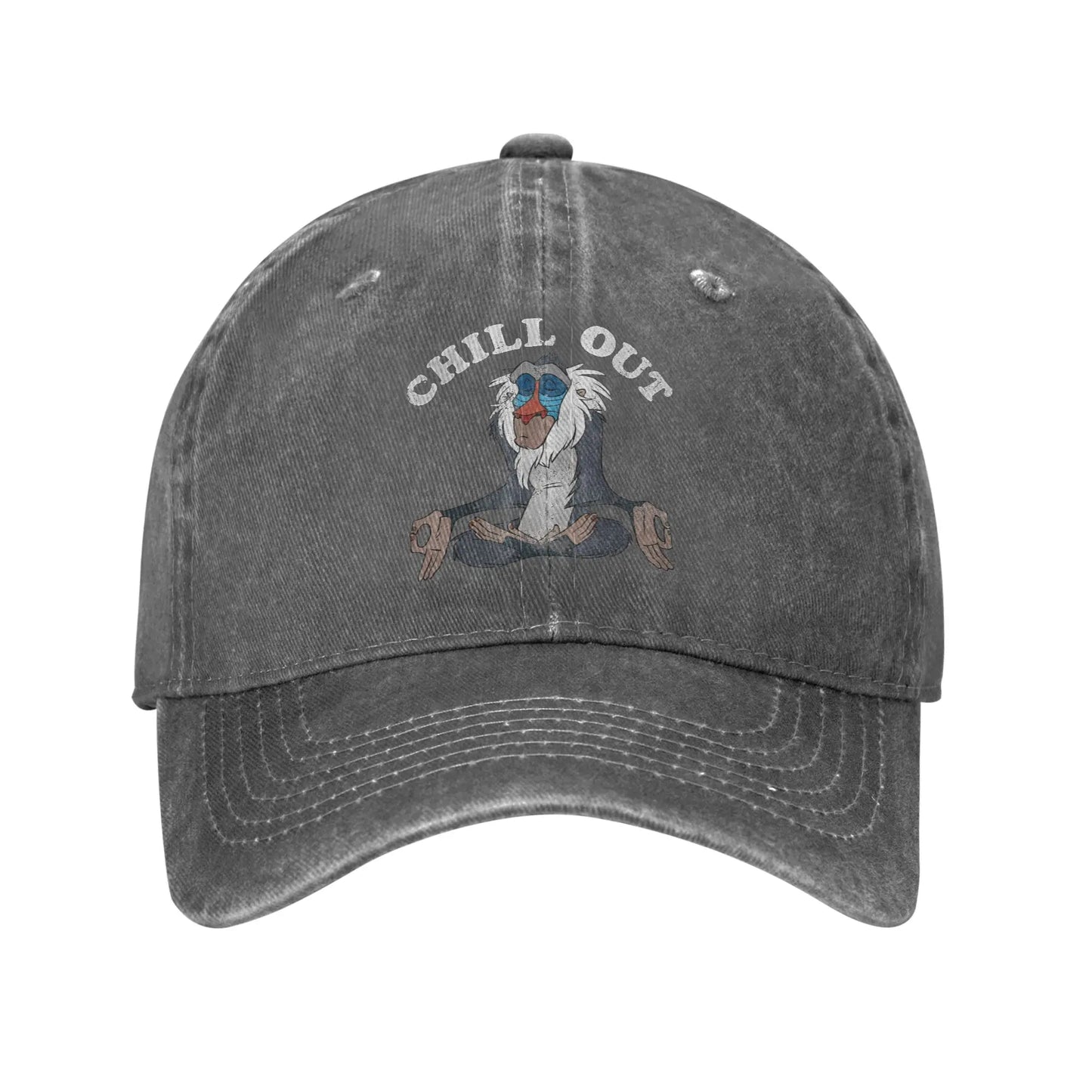 Lion King Rafiki Chill Out Meditation Sun Baseball Cap