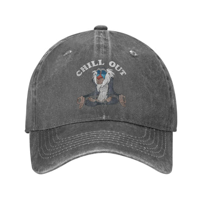 Lion King Rafiki Chill Out Meditation Sun Baseball Cap