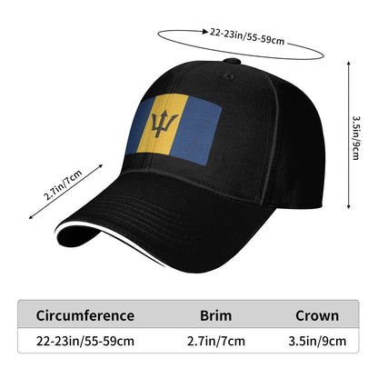 Barbadian Flag of Barbados Sun Baseball Cap