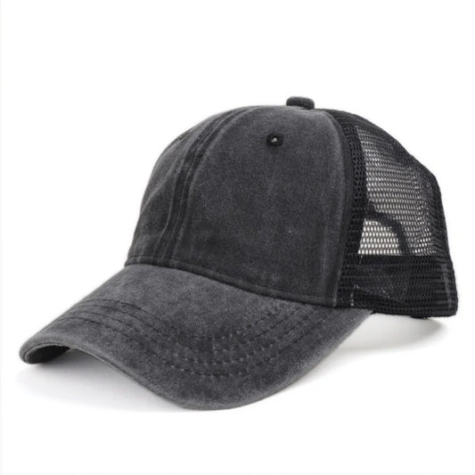Washed Baseball Cap Outdoor Mesh Cap Sports Fashion