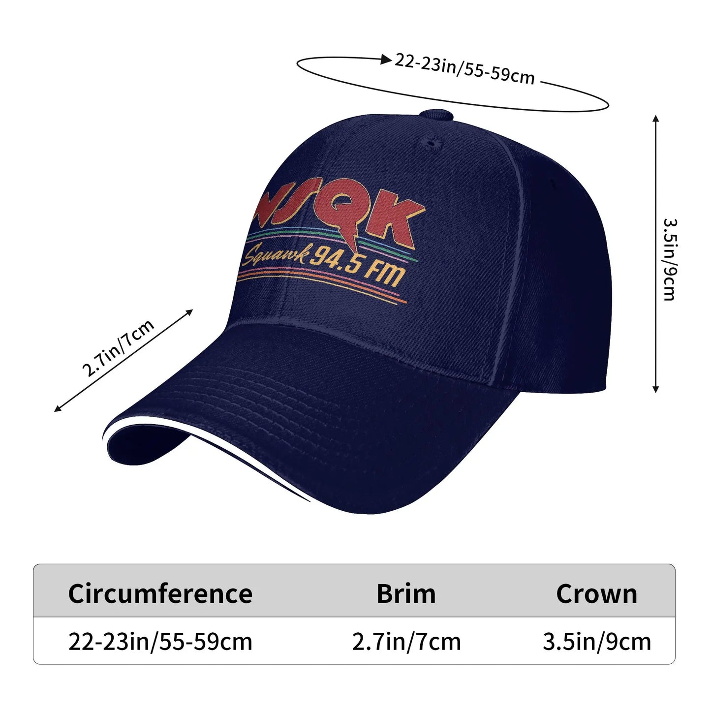 WSQK The Squawk Sun Baseball Cap