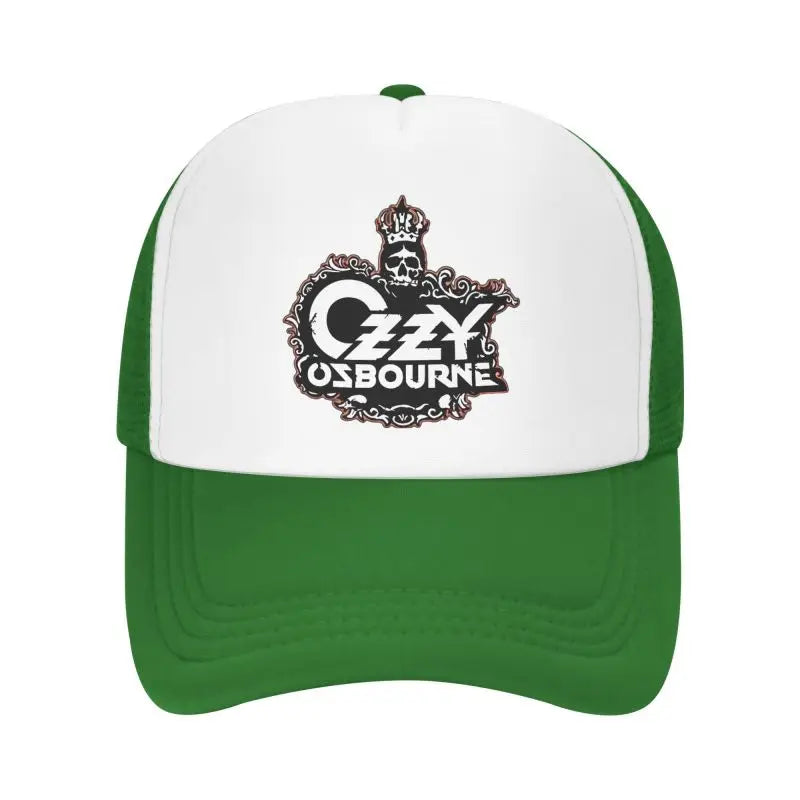 Custom Ozzy Osbourne Metal Hard Rock Print Mesh Baseball Cap