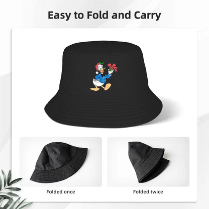 Women Bucket Hats Cartoon Donald Duck Christmas Spring