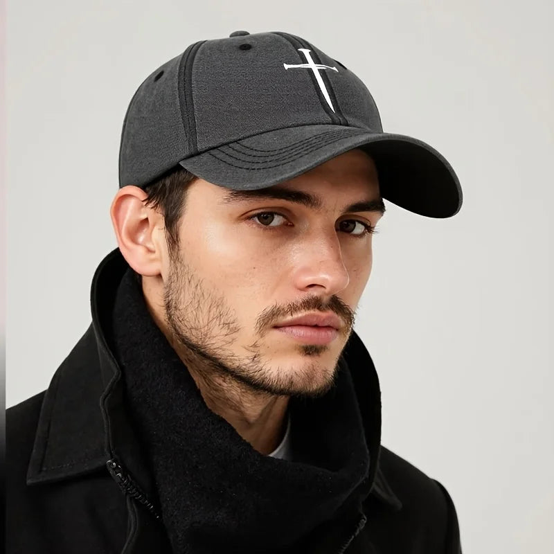 Retro Washed Cross Baseball Cap