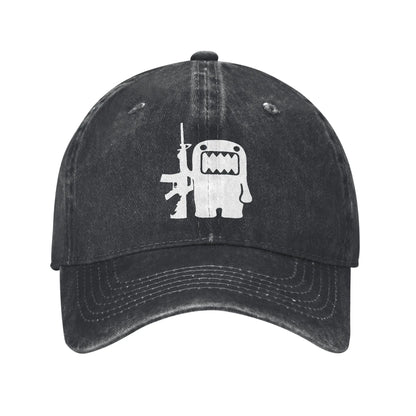 Kawaii Rocker Doll Rock Baseball Caps Vintage Distressed Washed Domo Kun Sun Cap
