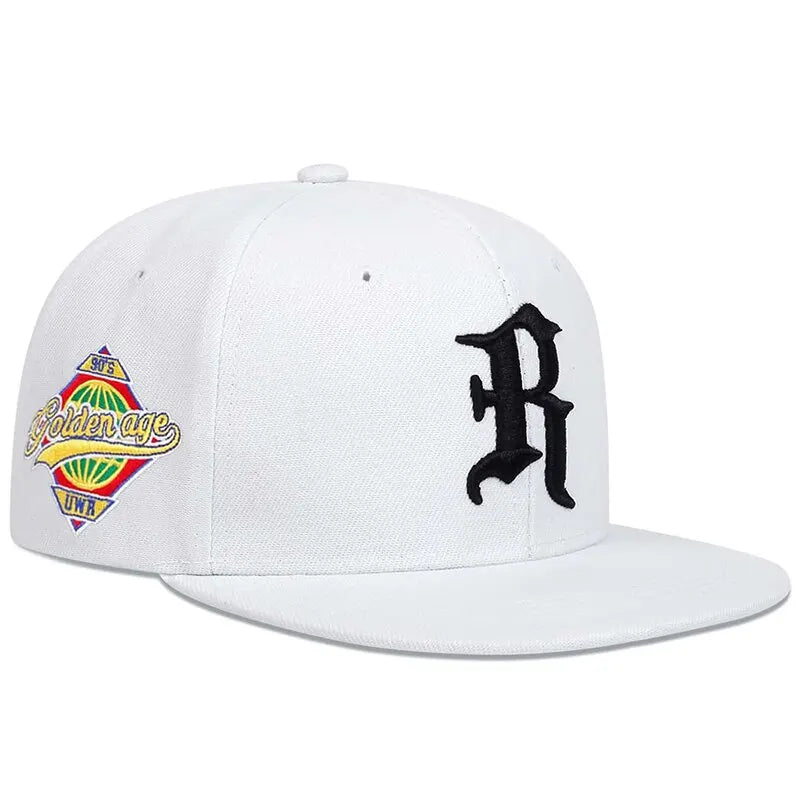 Gothic Letter R Embroidery Hip-Hop Hats Spring And Autumn Outdoor