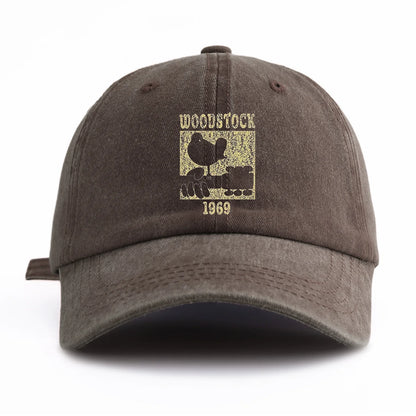 WOODSTOCK Print Washed Baseball Cap For Adults
