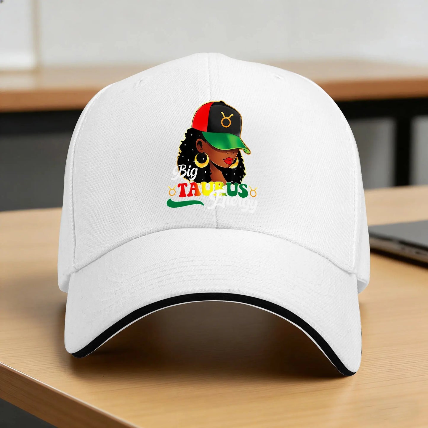 Big Taurus Energy Black Women Afro Girls Sun Baseball Cap