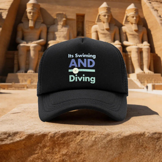 Unisex Swimming And Diving Fun Pattern Mesh Baseball Cap