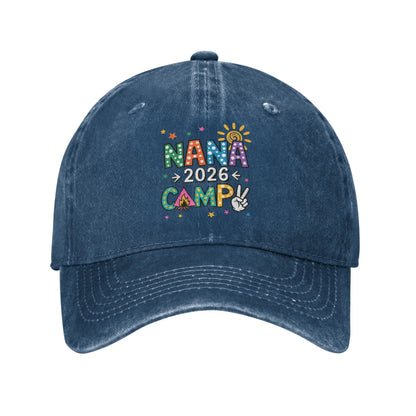 Nana Camp 2026 Family Vacation Summer Camping Unisex Style Baseball Caps