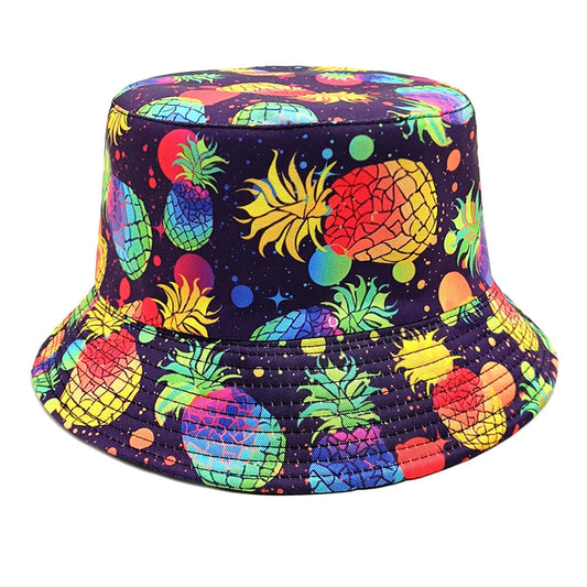 Colored Pineapple Pattern Bucket Hat