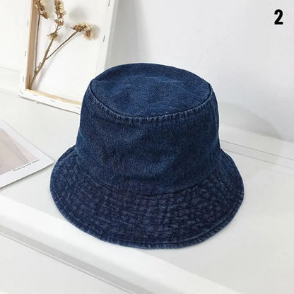 Unisex Cotton Bucket Hats Women Summer Sunscreen Panama Hat Men