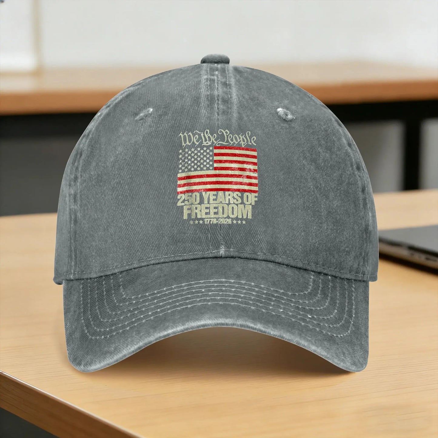 250 Years Distressed America Flag Anniversary USA 250th Casual Baseball Cap