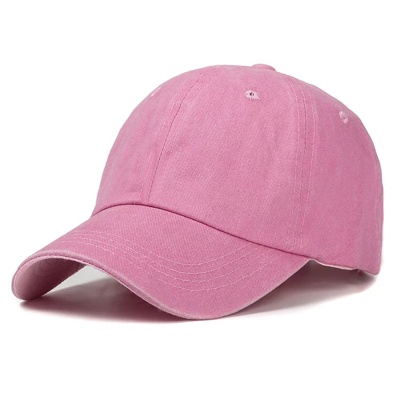 New Unisex Cap Plain Color Washed Cotton