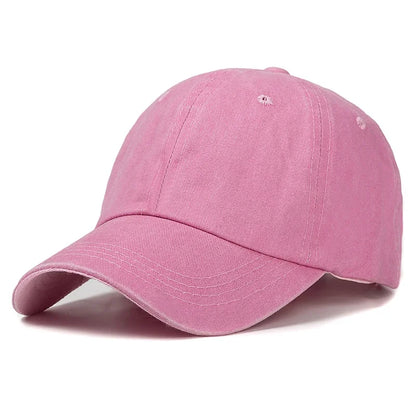 New Unisex Cap Plain Color Washed Cotton