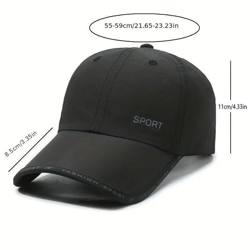 Quick Drying Solid Baseball Cap For Women & Men