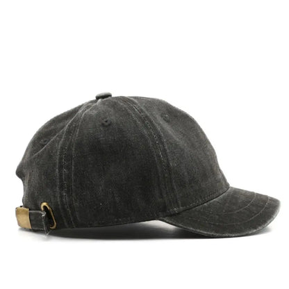 Fashion Short Brim Baseball Cap Adjustable Solid Color