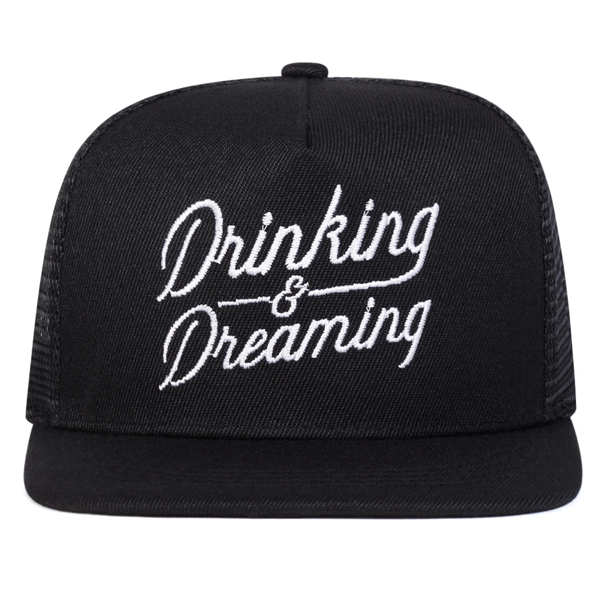Unisex DRINKING DREAMING Embroidery Hip-hop Net Hats Baseball Caps Sunscreen Hat Cap Snapback Cap