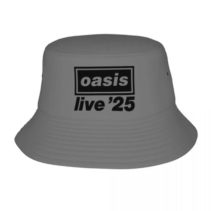 Streetwear O-Oasis Rock Collage Bucket Hats Teen Lightweight Outdoor