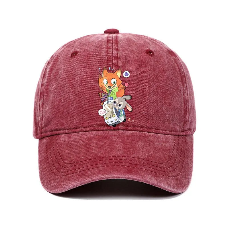 Cartoon Zootopia Printed Baseball Cap