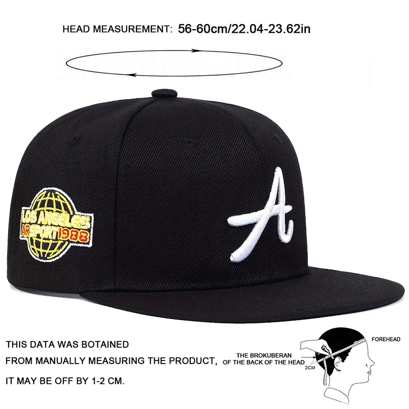 Unisex Gothic Letter Embroidery Hip-hop Hats Baseball Caps Snapback Caps