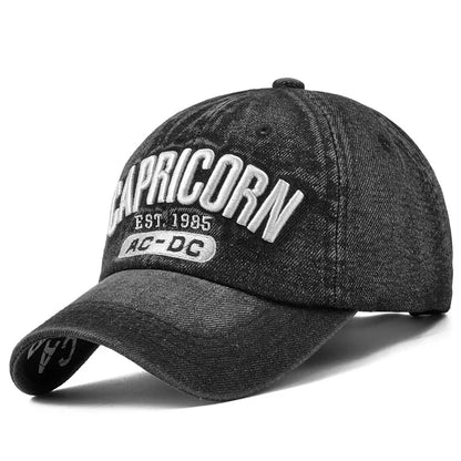 Denim Baseball Cap Men Women Embroidery Letter Jeans
