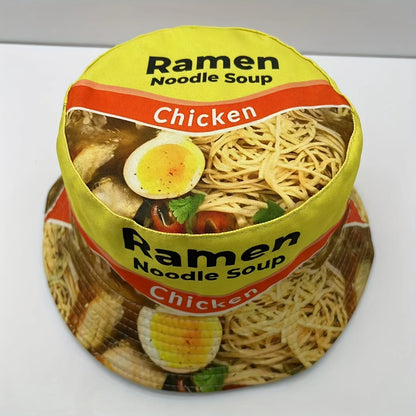 New Lamian Noodles Soup Printed Fisherman's Hat Bucket Hat