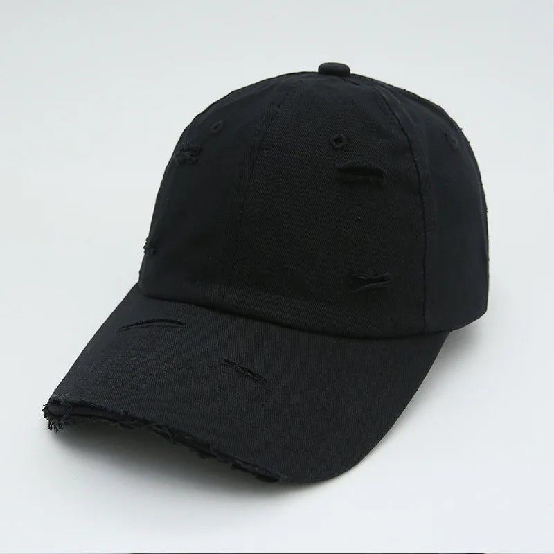 New Washable Hole Baseball Cap For Men Women Hat Solid Sunscreen Baseball Hats
