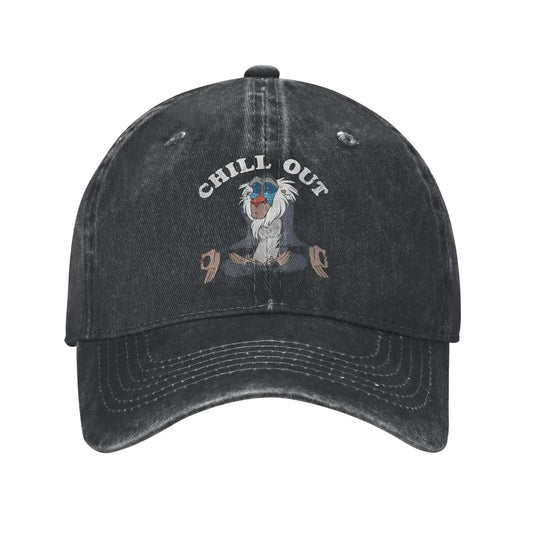 Lion King Rafiki Chill Out Meditation Sun Baseball Cap