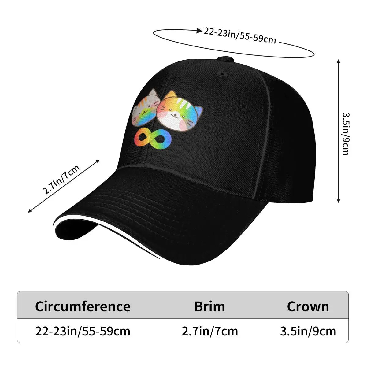 Autistic Cat Animal Cap Fashion Casual Baseball Caps