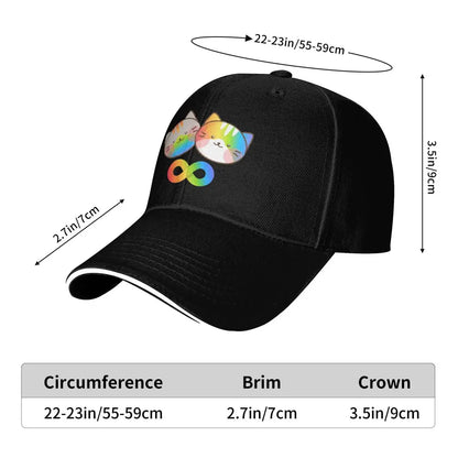 Autistic Cat Animal Cap Fashion Casual Baseball Caps
