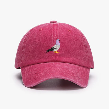 Embroidery Pigeon Spring Vintage Baseball Caps Men Women